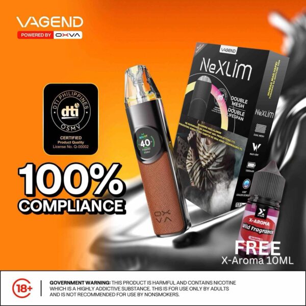 VAGEND NEXLIM POWERED BY OXVA DUAL MESH 1500MAH 40WATTS + FREE JUICE(10ML)