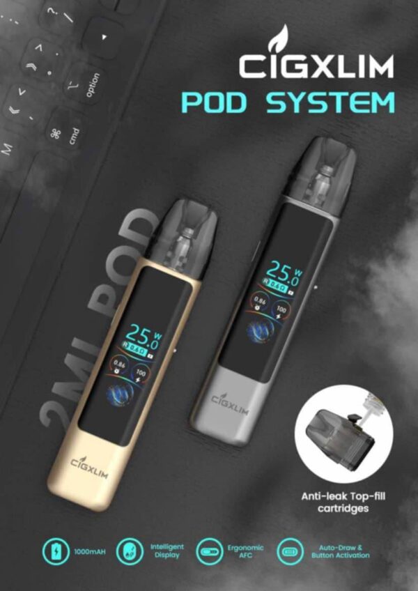 CIGXLIM POD SYSTEM 1000MAH (OXVA XLIM CARTRIDGE FITS ON THIS DEVICE) + FREE JUICE - Image 2